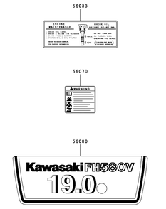 Fh580v-As11 Label Diagram and Parts List for ENFORCER44 53AI3AGF750-19HP Cub Cadet Lawn Tractor